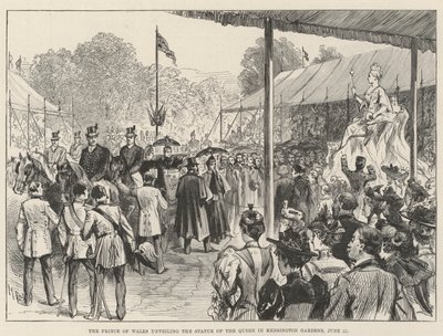The Prince of Wales Unveiling the Statue of the Queen in Kensington Gardens, 28 June by Melton Prior